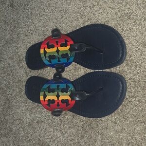 Tory Burch Rainbow/Navy Millers size 7